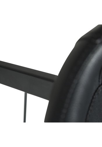 DAN-FORM Hype barstol, m. rygln og fodsttte - sort kunstlder og sort stl