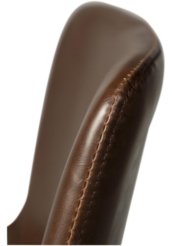 DAN-FORM Hype barstol, m. rygln og fodsttte - vintage brun kunstlder og sort stl