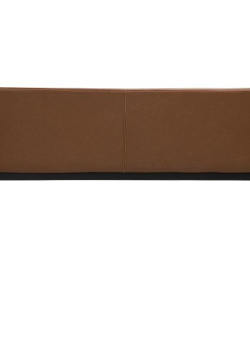 DAN-FORM Hype sofabenk - lysebrunt kunstskinn og sort stl