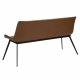DAN-FORM Hype sofabenk - lysebrunt kunstskinn og sort stl