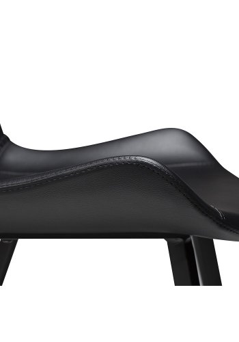 DAN-FORM Hype spisestol - sort kunstskinn og sort stl