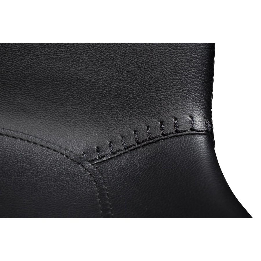 DAN-FORM Hype spisestol - sort kunstskinn og sort stl