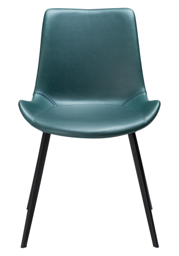 DAN-FORM Hype spisebordstol - grnn ende kunstskinn og sort stl