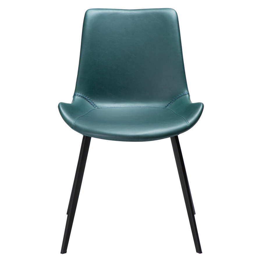 DAN-FORM Hype spisebordstol - grnn ende kunstskinn og sort stl