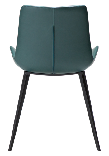 DAN-FORM Hype spisebordstol - grnn ende kunstskinn og sort stl