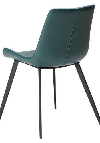 DAN-FORM Hype spisebordstol - grnn ende kunstskinn og sort stl