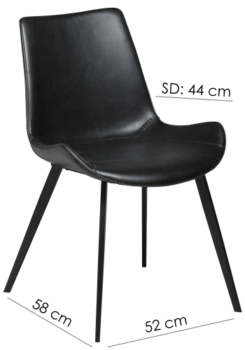 DAN-FORM Hype spisebordstol - hvit/beige RPES bouclé stoff og sort stl