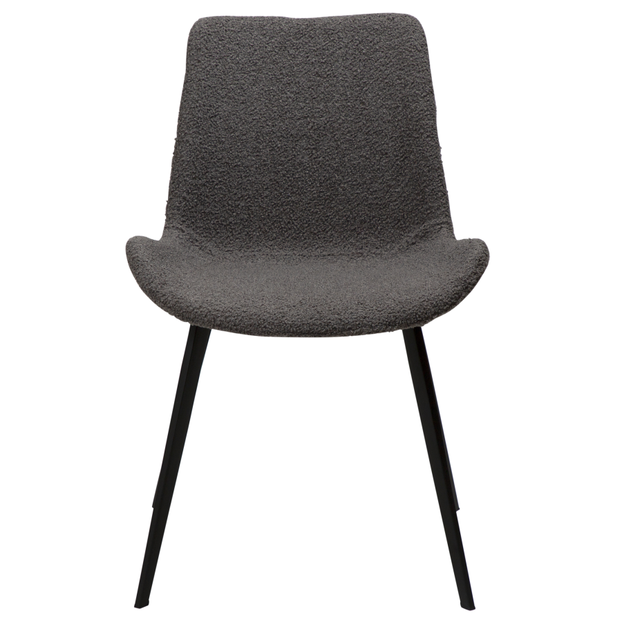 DAN-FORM Hype spisebordstol - grtt RPES boucléstoff og sort stl