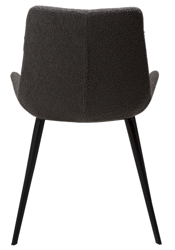 DAN-FORM Hype spisebordstol - grtt RPES boucléstoff og sort stl