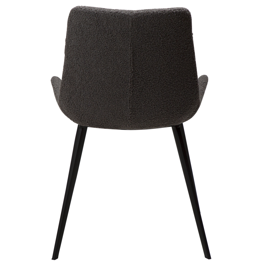 DAN-FORM Hype spisebordstol - grtt RPES boucléstoff og sort stl