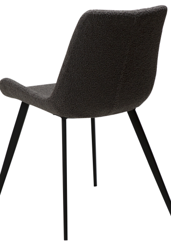 DAN-FORM Hype spisebordstol - grtt RPES boucléstoff og sort stl