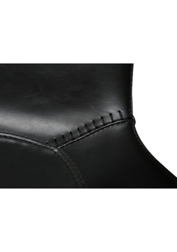 DAN-FORM Hype matbordsstol - vintage svart konstläder och svart stl