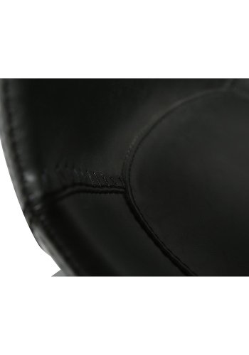 DAN-FORM Hype matbordsstol - vintage svart konstläder och svart stl