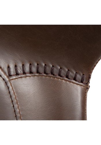 DAN-FORM Hype matbordsstol - vintagebrunt konstläder och svart stl