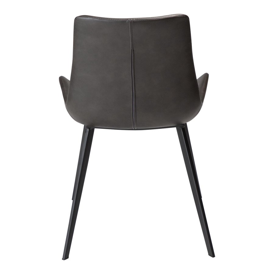 DAN-FORM Hype matbordsstol - vintage gr konstläder och svart stl