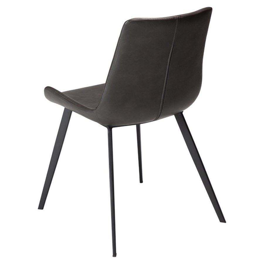 DAN-FORM Hype matbordsstol - vintage gr konstläder och svart stl