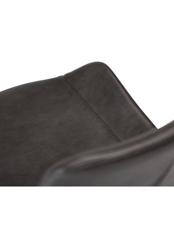 DAN-FORM Hype matbordsstol - vintage gr konstläder och svart stl