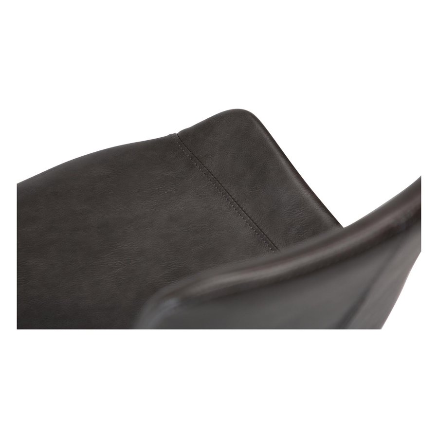 DAN-FORM Hype matbordsstol - vintage gr konstläder och svart stl