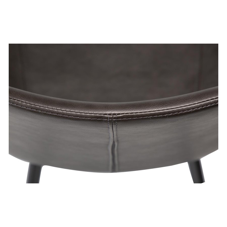 DAN-FORM Hype matbordsstol - vintage gr konstläder och svart stl