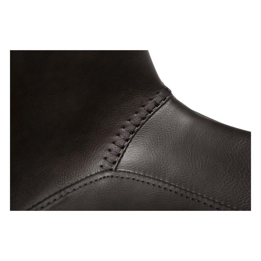 DAN-FORM Hype matbordsstol - vintage gr konstläder och svart stl