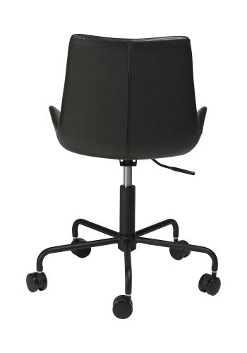 DAN-FORM Hype kontorsstol - vintage svart konstläder och svart stl