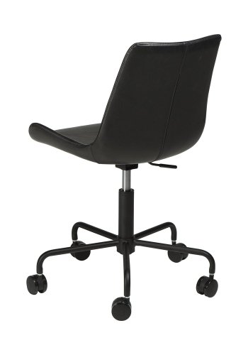 DAN-FORM Hype kontorsstol - vintage svart konstläder och svart stl