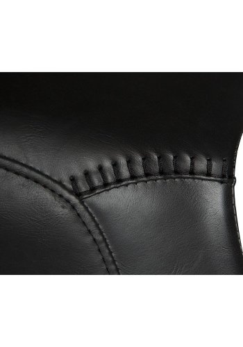 DAN-FORM Hype kontorsstol - vintage svart konstläder och svart stl