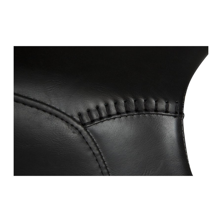 DAN-FORM Hype kontorsstol - vintage svart konstläder och svart stl