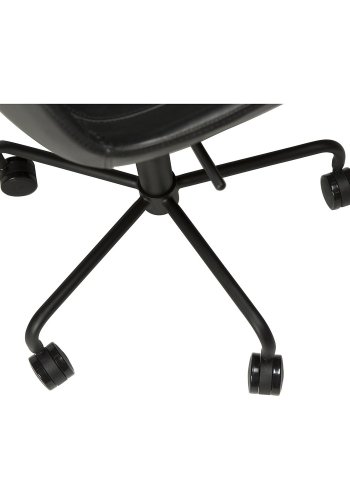 DAN-FORM Hype kontorsstol - vintage svart konstläder och svart stl