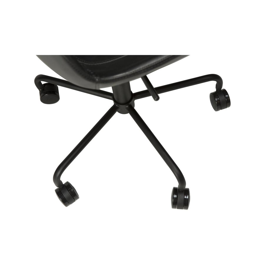 DAN-FORM Hype kontorsstol - vintage svart konstläder och svart stl