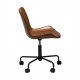 DAN-FORM Hype kontorsstol - vintage ljusbrunt konstläder och svart stl