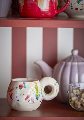 BLOOMINGVILLE Freckles Tasse, Rot, Steingut (T10xH9 cm, 4er Set)