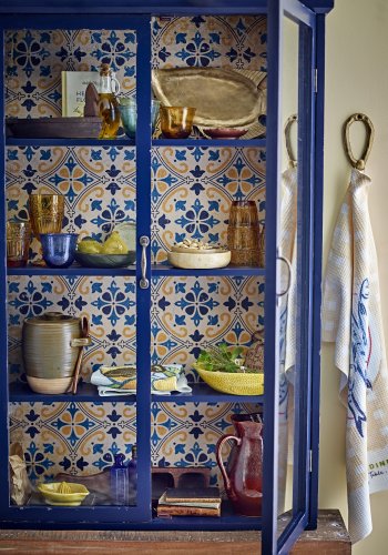 CREATIVE COLLECTION Karu Trinkglas, Blau, Recyclingglas