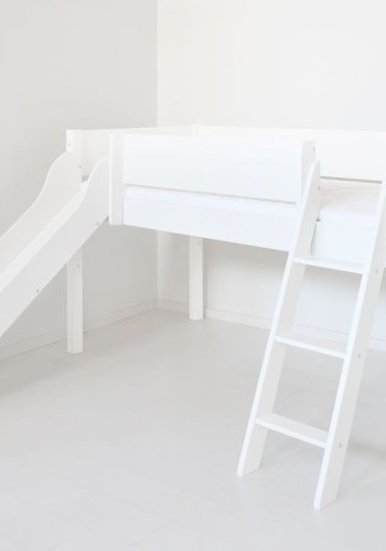 Manis-H Vilde Halvh�g s�ng med klassisk s�nggrind och kl�tterv�gg - 200 cm - 90x200