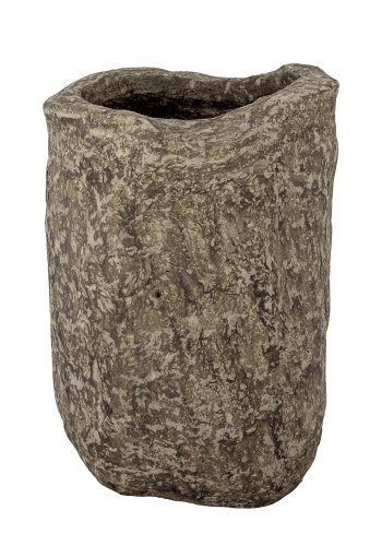 BLOOMINGVILLE Janay dekorativ vase, rektangulr - brun pappmache (H:52)