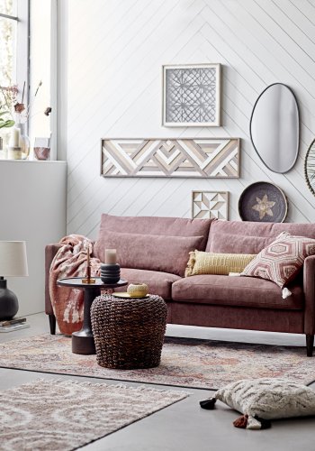 CREATIVE COLLECTION Lunna Wanddekoration, rechteckig - braunes MDF (122x33)