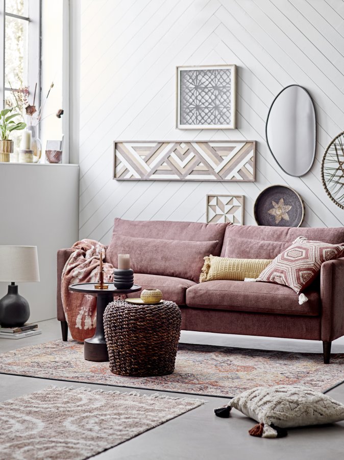 CREATIVE COLLECTION Lunna Wanddekoration, rechteckig - braunes MDF (122x33)