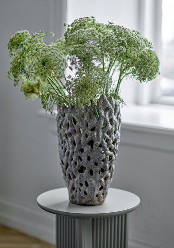 BLOOMINGVILLE Eunice Dekovase, Weiß, Steingut (D22,5xH37 cm)