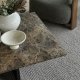ROWICO Brooksville sofabord, kvadratisk - brun marmor og brun egefin�r (90x90)
