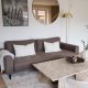 HOUSE NORDIC Lido 3-Sitzer-Sofa, inkl. 2 Kissen � braunes Polyester und schwarze Buche