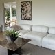 NORDV�RK Bubble L1-O1-1R 3-Personen-Sofa - cremefarbenes Bouclette-Polyester und mattschwarzer Kunststoff