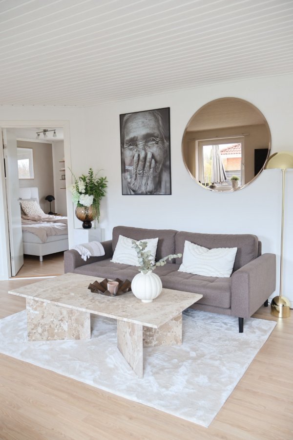 ACT NORDIC Vega sofabord, kvadratisk - brun marmor (90x90)