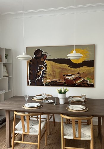 VENTURE DESIGN Count Esstisch 100x220 cm - Braune Holzoptik