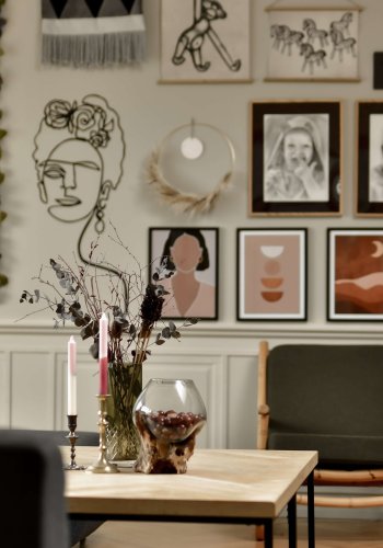 HOUSE NORDIC San Marino Vanndrpeskulptur - glass/naturtre (H:20)