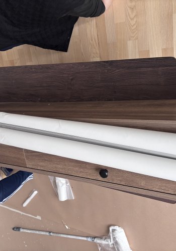 NORDV�RK Paris TV-bord, med 2 d�rer - valn�tt melamin og plast (160x25)