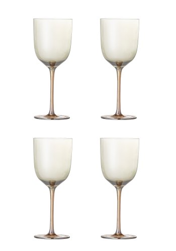 BLOOMINGVILLE Aston Weinglas, Bronze, Glas (D8xH21,5 cm, 4er-Set)
