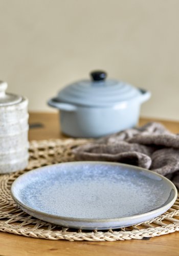 BLOOMINGVILLE Paula frokostsett - bltt steinty (sett med 12)