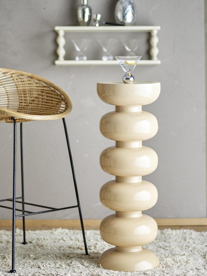 BLOOMINGVILLE Alba Beistelltisch, Braun, Metall (T30xH86 cm)