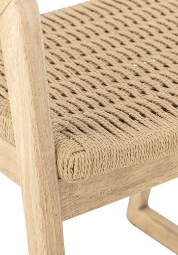 CREATIVE COLLECTION Serrone Esszimmerstuhl, Natur, Gummibaumholz