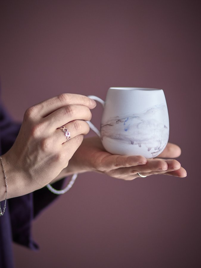 BLOOMINGVILLE Lyre kop, m. hank - brun stentj (D8xH8) (st af 4)